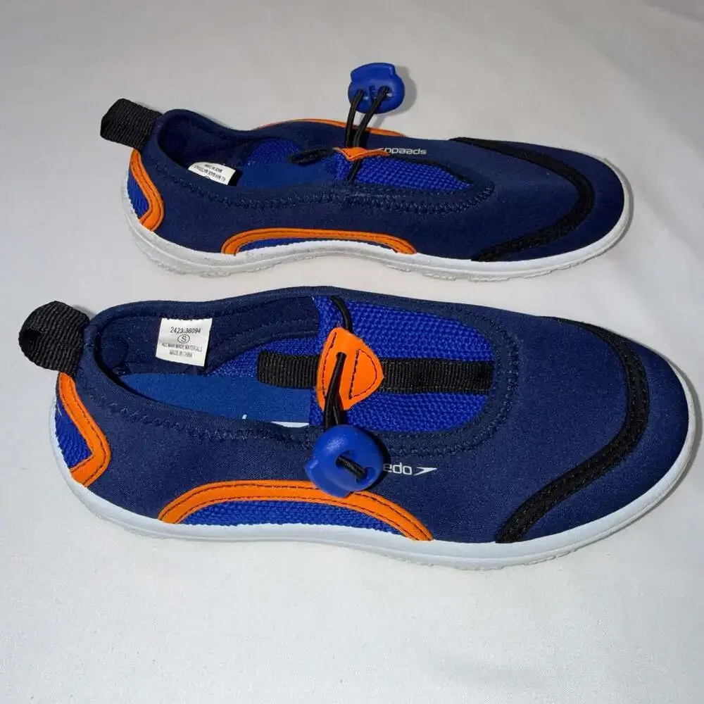 Speedo Junior Surfwalker Pro Water Shoes Blue Orange Size S 13-1